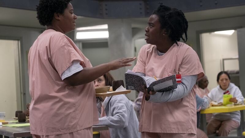 Cindy, left (Adrienne C. Moore) and Suzanne (aka ‘Crazy eyes’, played by Uzo Aduba). Photograph: Netflix