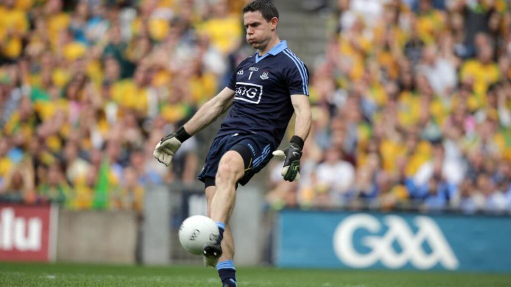 Stephen Cluxton: his kick-outs are vital to Dublin’s prospects on Sunday. Photograph: Morgan Treacy/Inpho