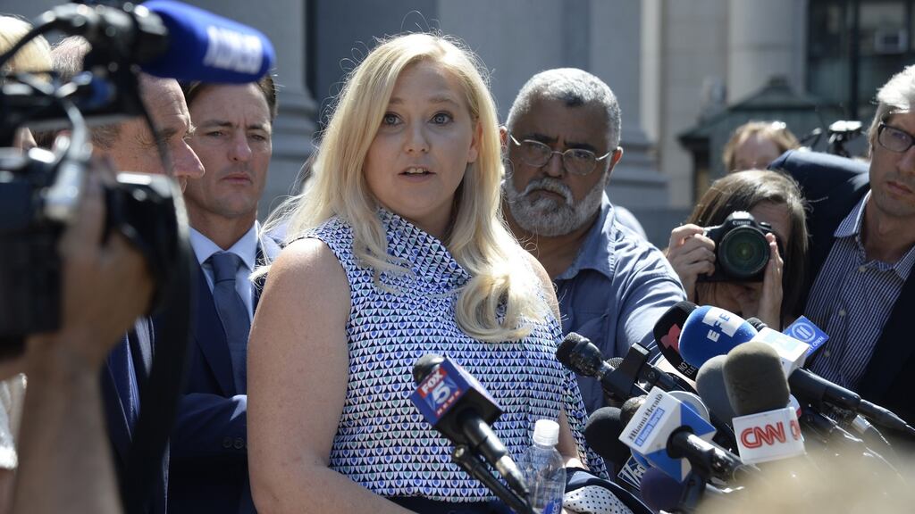 Virginia Roberts Giuffre: Tells Monday night’s BBC Panorama that Andrew was “the most hideous dancer I’ve ever seen in my life” and “his sweat was . . . raining basically everywhere”. Photograph: Jefferson Siegel/The New York Times