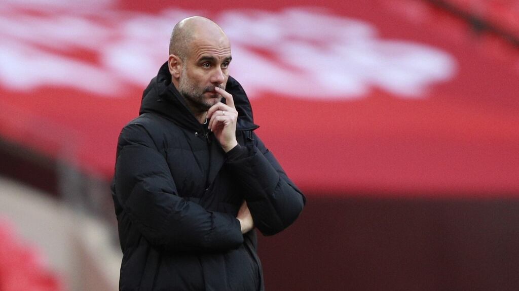 Pep Guardiola has spoken out against the new Super League proposals. Photograph: Ian Walton/EPA