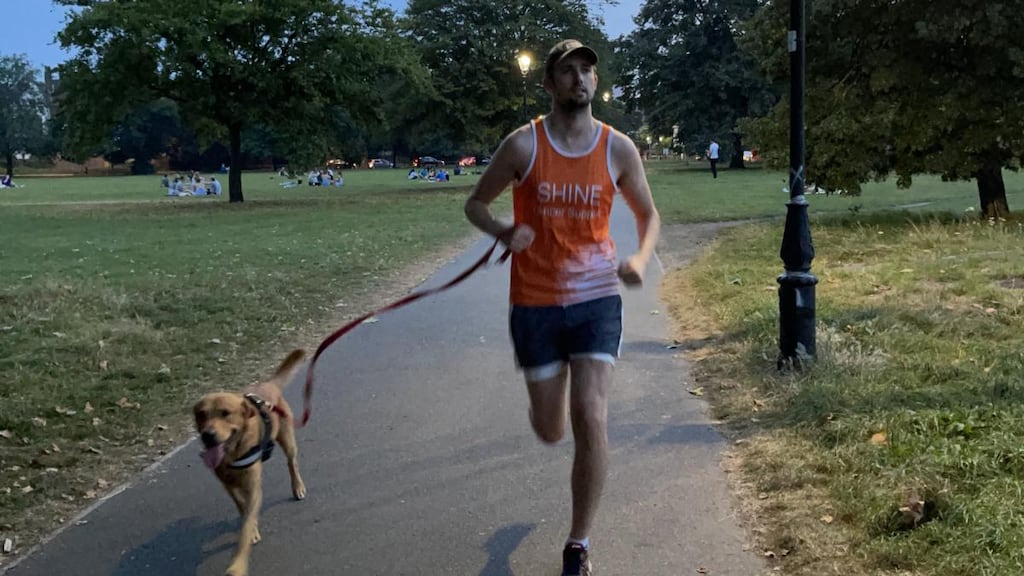 Conor Lane training for the London Marathon.