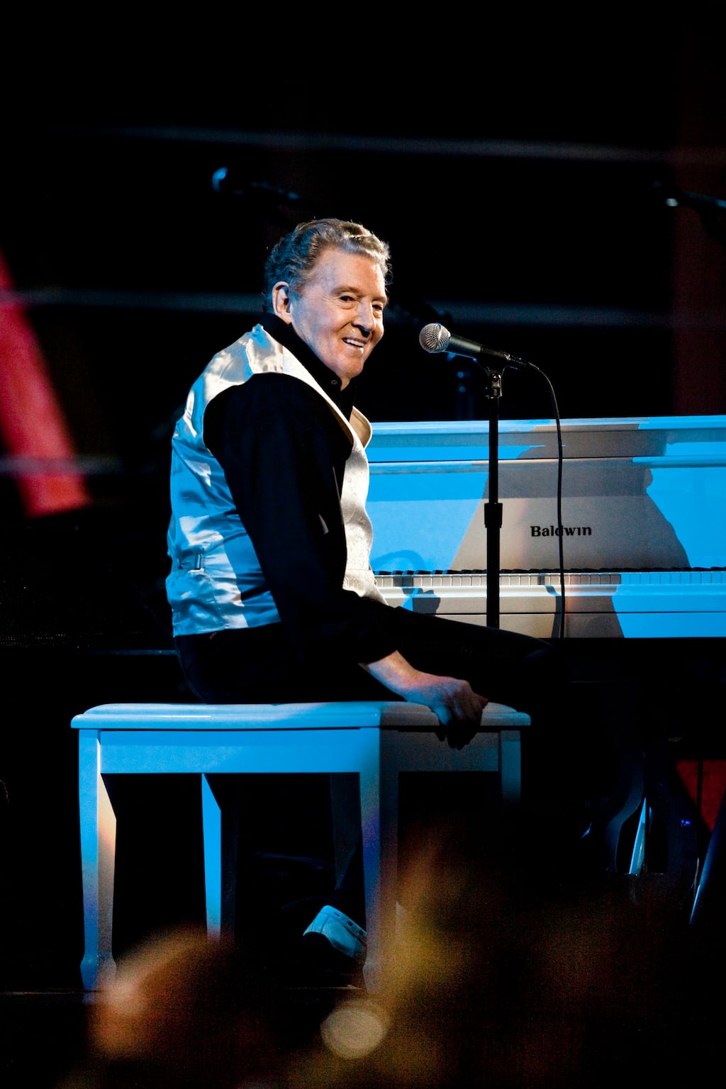 Jerry Lee Lewis performing at Madison Square Garden in New York on October 29th, 2009. Photograph: Chad Batka/New York Times