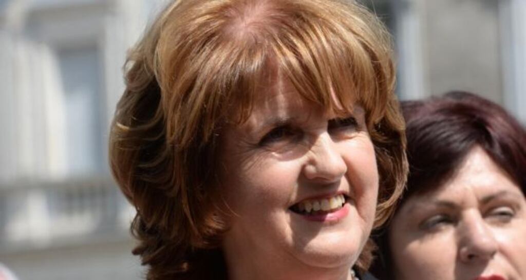 Minster for Social Protection Joan Burton also said a Labour/Sinn Féin coalition was ‘completely unlikely’. Photograph: Dara Mac Dónaill/The Irish Times