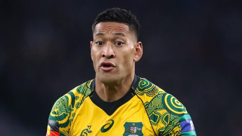 Israel Folau has signed a one-year contract with Catalans Dragons in the Super League. Photograph: PA