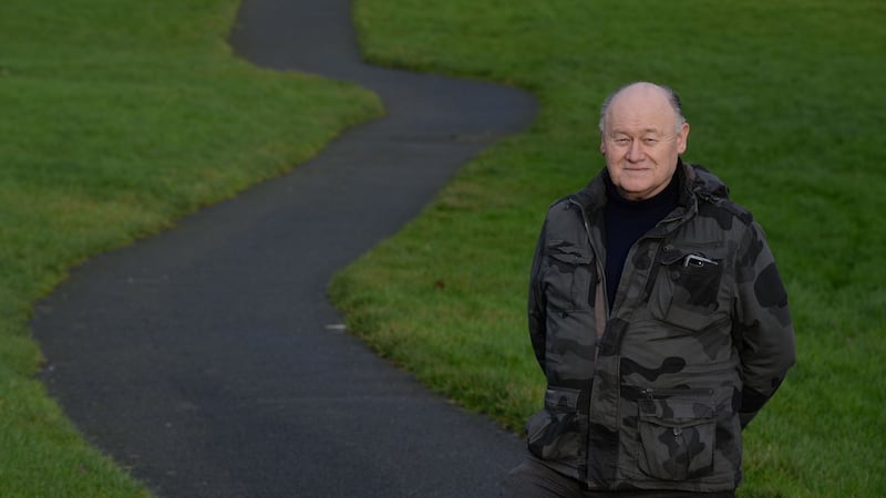 Arthur O’Hara near his home in Leixlip, Co Kildare. The retired garda sergeant suffered an attack which damaged his cervical spine and required a major operation.” Photograph: Alan Betson