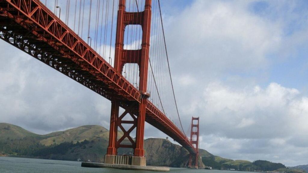 The Golden Gate Bridge in San Francisco. Even a cursory glance at a map of San Francisco will show that, as a city bounded on three sides by the sea, there is little room for it to expand. Photograph: Justin Sullivan/Getty Images