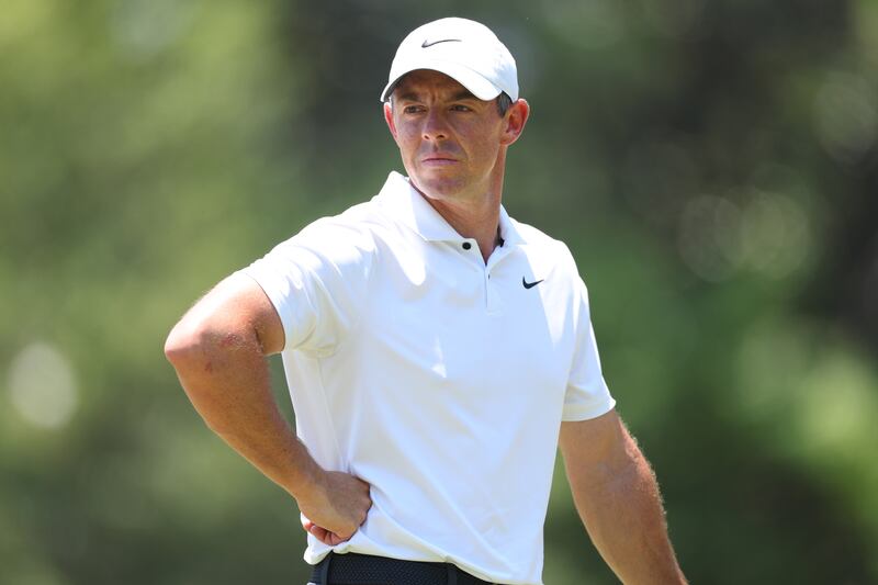 Rory McIlroy’s 72 for 137 saw the Northern Irishman headed into the weekend in tied-fifth, just two shots adrift. Photograph: Andrew Redington/Getty Images