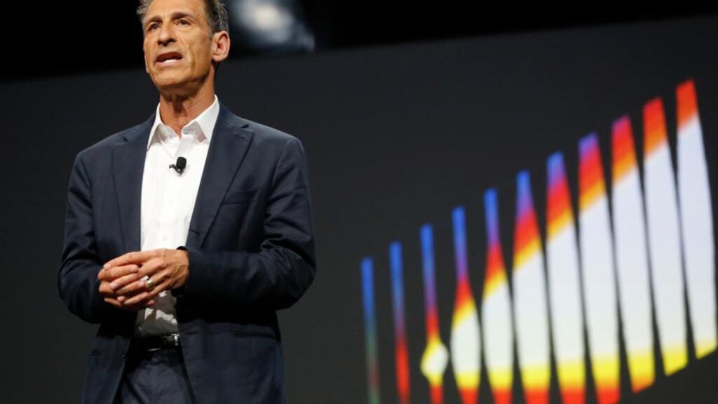Sony Entertainment’s  Michael Lynton: insisted  it had “not caved” to hackers who crippled the company. Photograph: Patrick T Fallon/Bloomberg