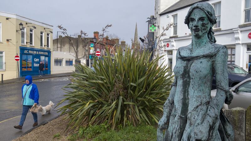 The Anne Devlin statue in Rathfarnham village. Photograph: Dave Meehan