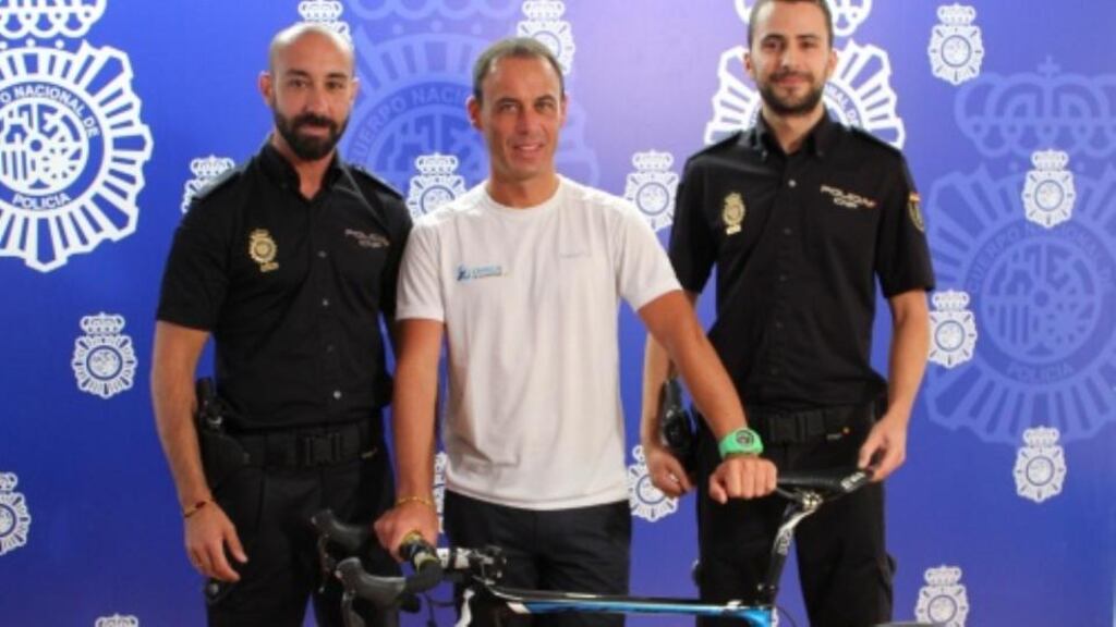 Spanish police spotted the bike on sale in a secondhand shop for an unusually low price. Photograph: Malaga Police