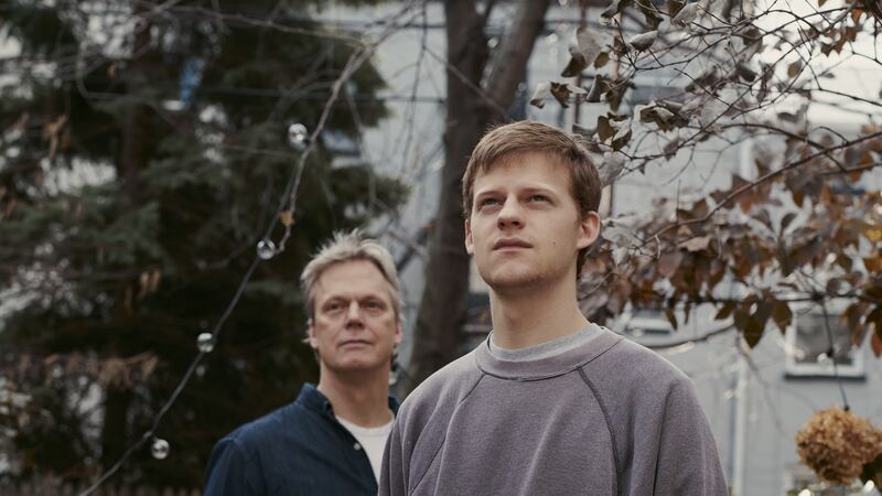 Peter Hedges and his son, Lucas at their home in New York. File photograph: Vincent Tullo/The New York Times