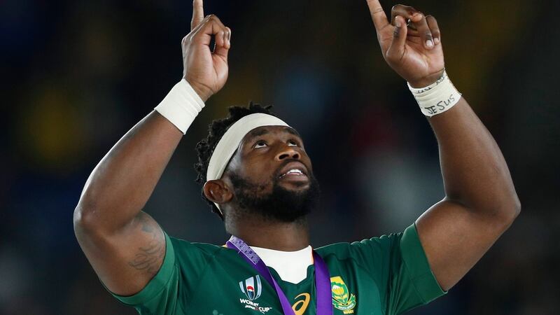 South Africa’s Siya Kolisi wasn’t named captain because he was black and could get in the team. Kolisi was named captain because he was the natural leader. Photograph: Edgar Su/Reuters