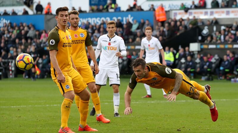Shane Duffy has been impressive for Brighton since their promotion to the Premier League. Photograph: Nick Potts/PA