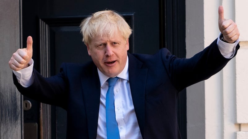 Boris Johnson praised the child’s idea to put hand sanitiser next to any treats left for Santa. File photograph: Niklas Halle’n/ AFP/Getty
