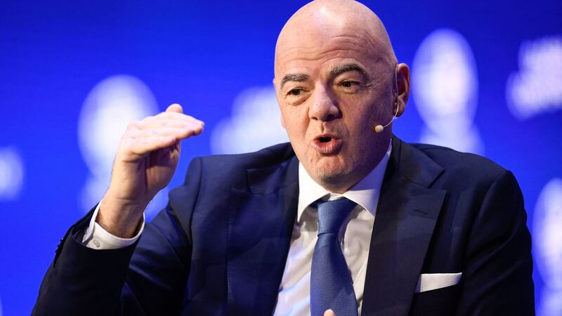 Gianni Infantino last month announced he would run for a third term as president of Fifa. Photograph: Patrick T Fallon/AFP via Getty Images