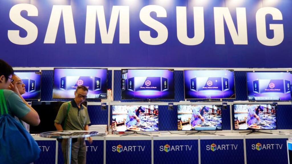 Samsung: building production facilities in China.  Photograph: EPA/HOW HWEE YOUNG