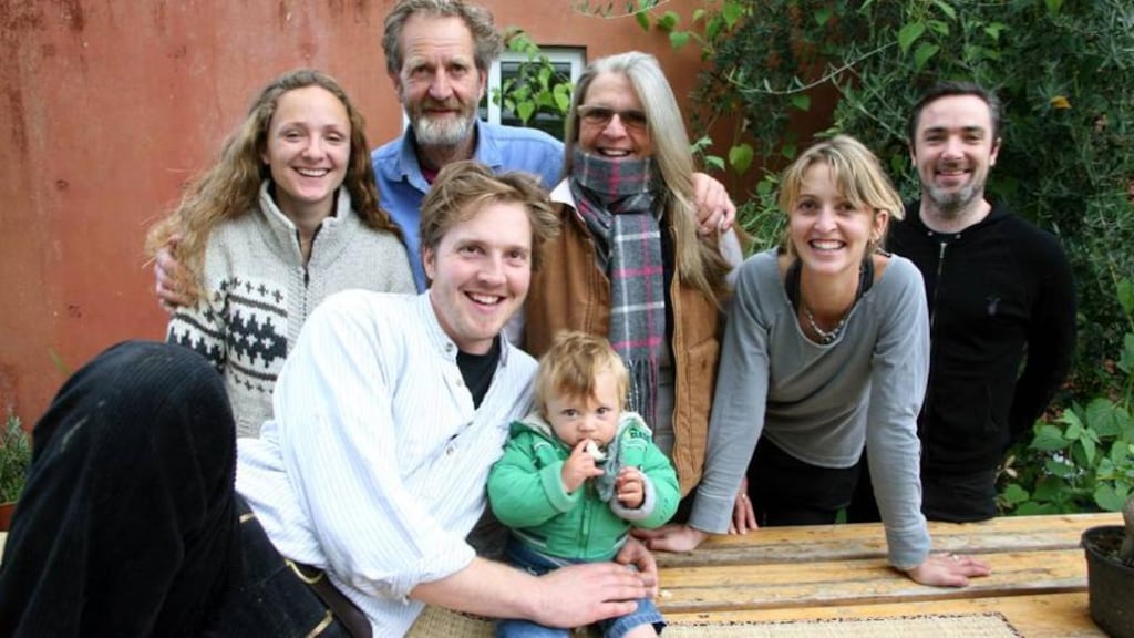 The Gubbeen family, standing, from left: Ciara Ferguson, Tom Ferguson, Giana Ferguson, Clovisse Ferguson, Andrew Phillpott. Seated at front: Fingal Ferguson, Olan Ferguson