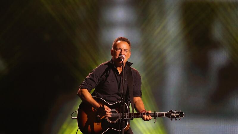 Bruce Springsteen performing in Toronto, Canada. “ My schoolboys mates and I held Bruce in such esteem we used his name as a personification of the highest levels of perfection known to man.” Photograph: Getty Images