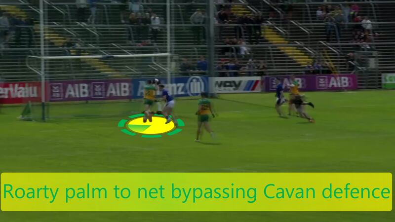 And it ended with Roarty palming the ball to the net.