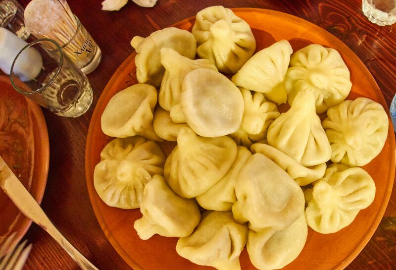 Georgian speciality Khinkali, dumplings filled with meat or cheese. Photograph: Getty Images