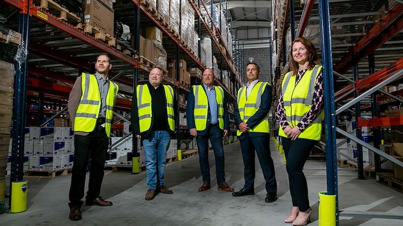 Nick Dacey, supply chain director; Michael Milward, managing director; Rob Jones, Nespresso for Business director; Michael Walby, country head of sales Ireland; and Anjanette Fletcher, customer services director