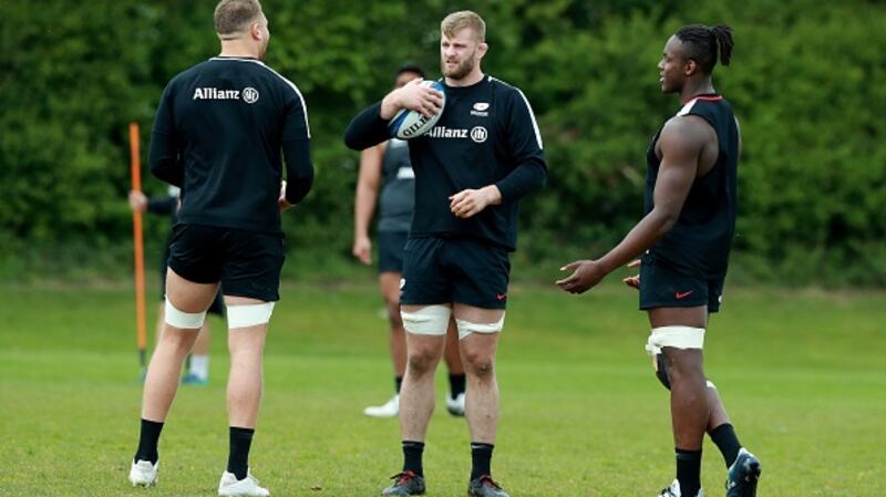 George Kruis and Maro Itoje have formed a powerful secondrow partnership. Photograph: David Rogers/Getty Images