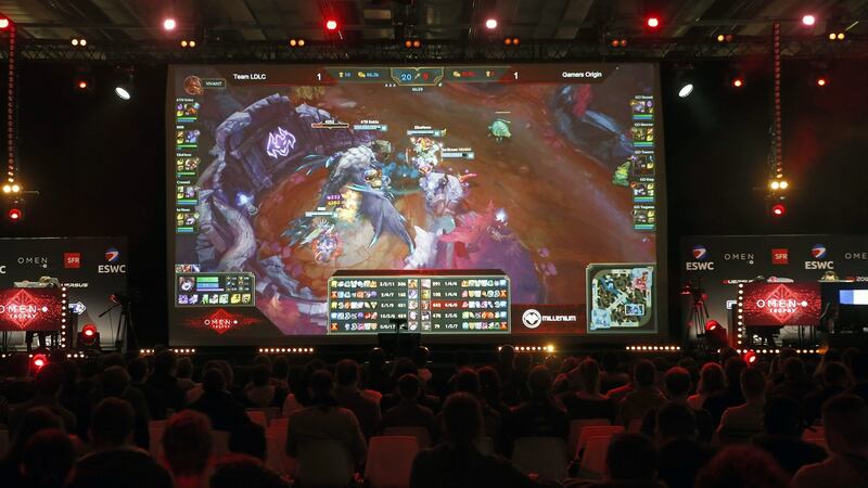 Fans watch a tournament of League of Legends at the eSports World Convention in Paris. Photo: Getty Images