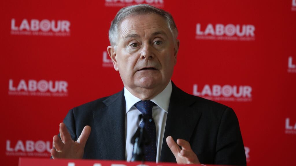 Brendan Howlin Labour Party leader said Sinn Féin is the real winner of the election and they must engage with the other parties to form a Government. Photograph: Garrett White / Collins Agency