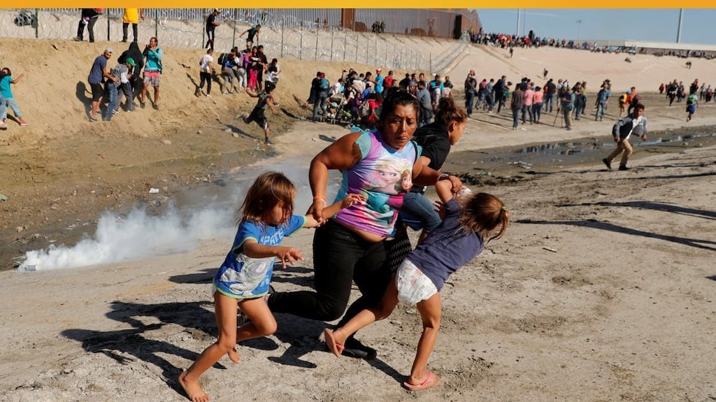 Do we have to see children being tear-gassed on the US-Mexico border before we believe that a slide into authoritarianism is under way?  Do we have to crucify Christ in every generation before we can understand our own capacity for cruelty? Photograph: Kim Kyung-Hoon/Reuters