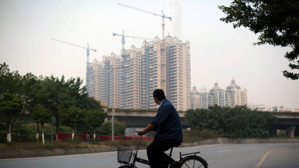 Residential construction in Guangzhou, Guangdong Province: new home prices in China’s four major cities are on the rise. Photograph: Brent Lewin/Bloomberg