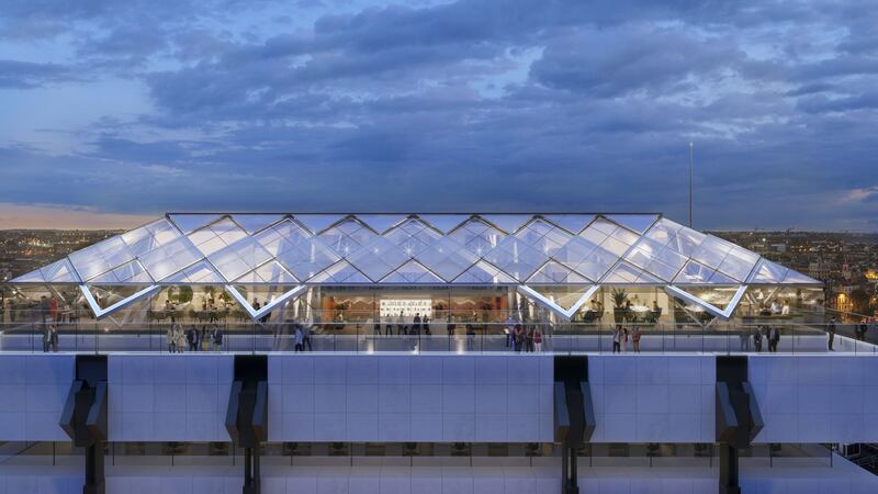 Elevated roof on Central Plaza