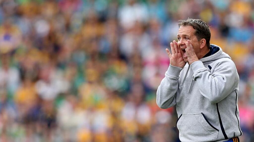 Clare manager Davy Fitzgerald: “It’s very very hard to play for both codes full out.” Photograph: James Crombie/Inpho