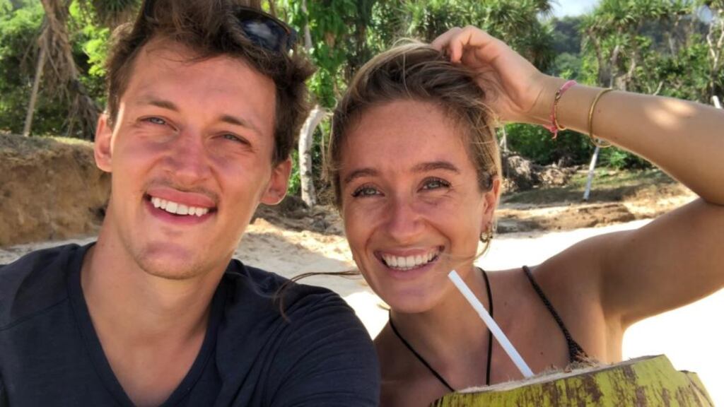 Brock Montgomery and Claire de Haas (pictured not in the Blaskets) succeeded tens of thousands to be selected as the caretakers of the island this summer