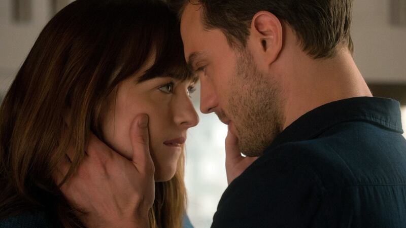 Bottoms up: Dakota Johnson and Jamie Dornan in Fifty Shades Darker