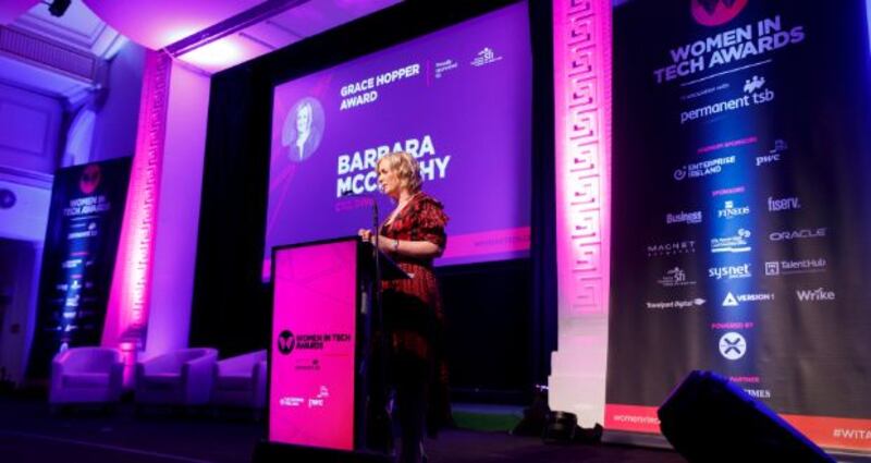 Winner of the Grace Hopper Award sponsored by Science Foundation Ireland, Barbara McCarthy, CTO, Ding.
