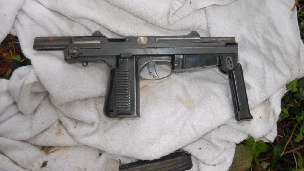 The Polish designed RAK machine gun was found in a wooded area near a Dublin housing estate on Saturday. Photograph: courtesy An Garda Siochana