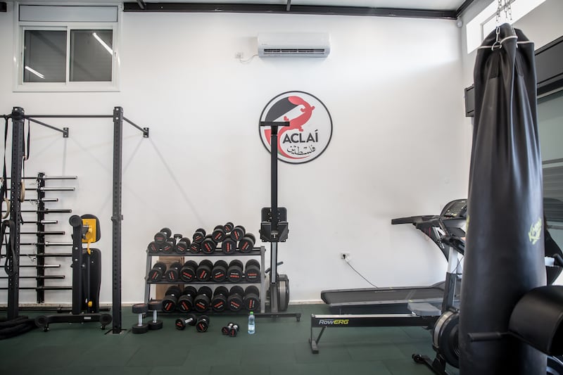Inside ACLAÍ Palestine community gym in Aida refugee camp