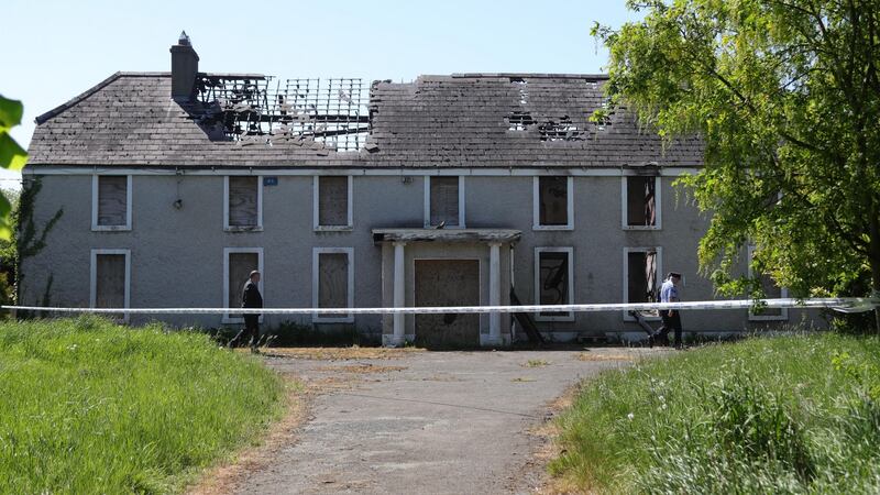 The derelict house and farmyard on the Clonee Road, Lucan where the body of Anastasia ‘Ana’ Kriegel was found. Photograph: Collins