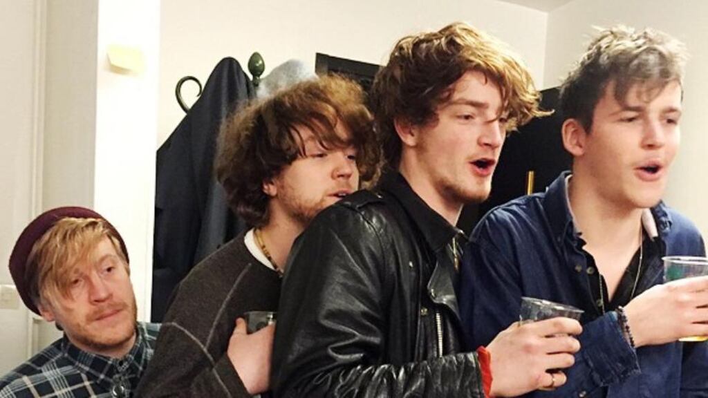 Viola Beach – whose members were Kris Leonard, River Reeves, Tomas Lowe and Jack Dakin: they and their manager Craig Tarry died when the car they were in plunged into a canal in Sweden. Photograph: @jholsson/PA Wire