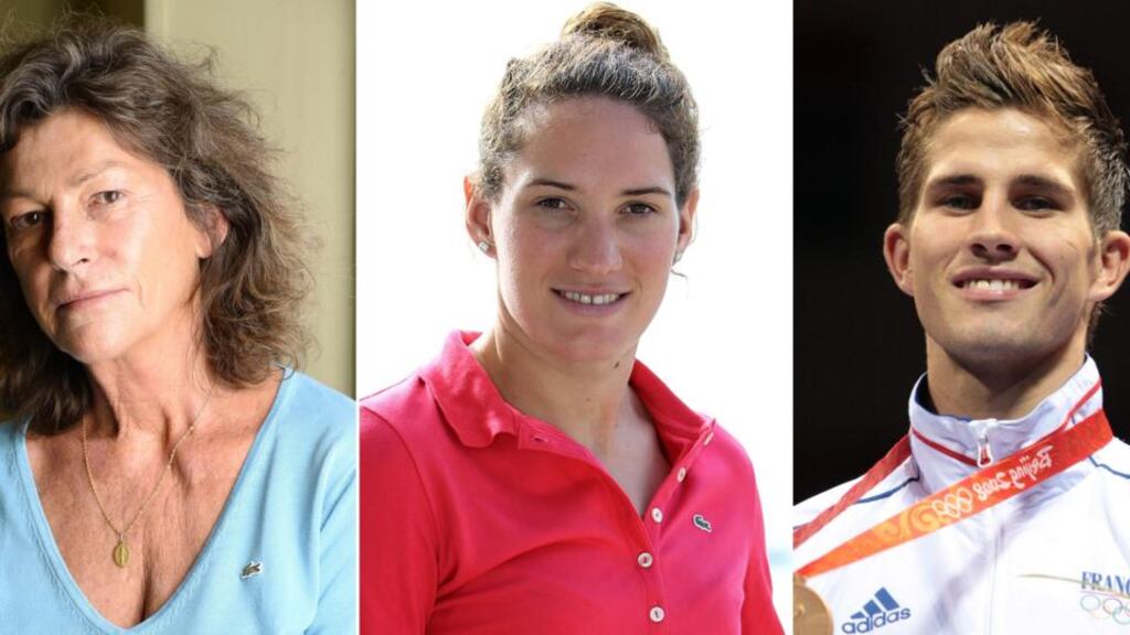 French champion sailor Florence Arthaud in Paris, French Olympic gold medallist swimmer Camille Muffat, and French Olympic boxer Alexis Vastine died when two helicopters filming the survival series Dropped smashed into each other in the mountains of La Rioja province of Argentina. Photograph: Getty Images