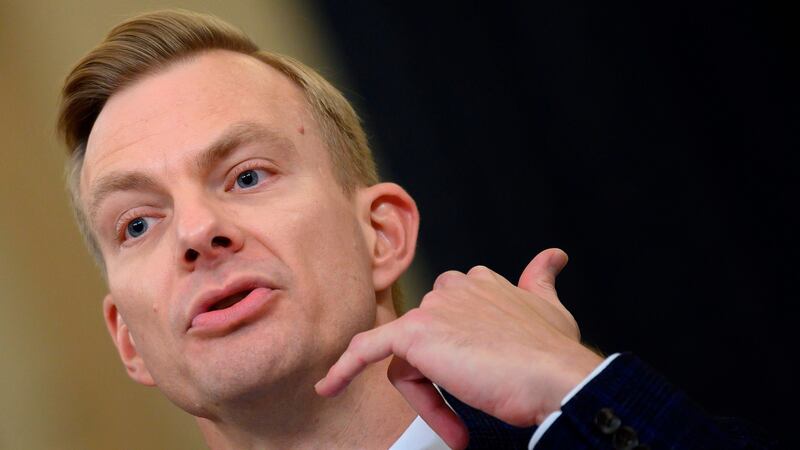 David Holmes, a US embassy official in Ukraine, testifies during a public hearing of the impeachment inquiry on Capitol Hill in Washington, DC. Photograph: Jim Watson/AFP via Getty Images