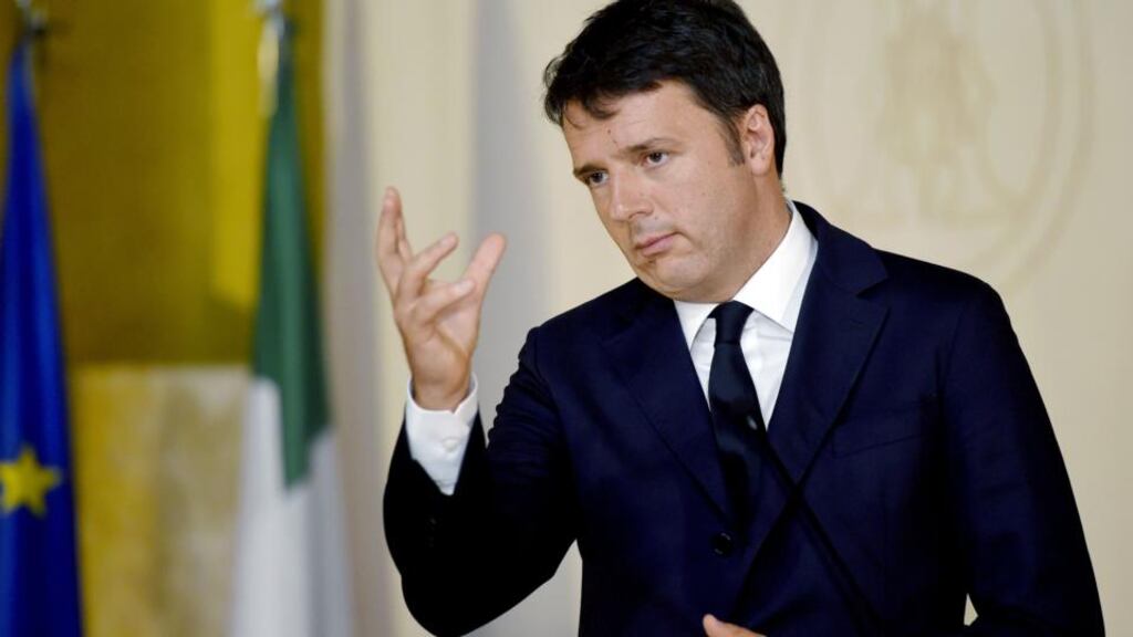 Italy’s prime minister Matteo Renzi: Made off-the-cuff remarks to party members. Photograph: Olivier Morin/AFP/Getty Images