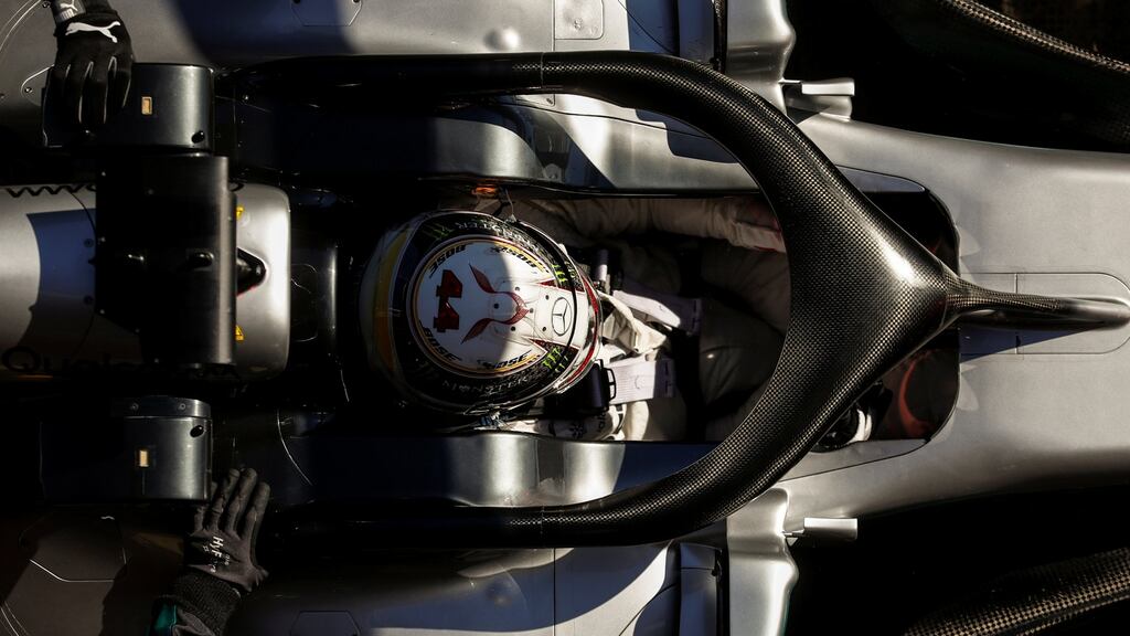 Mercedes driver Lewis Hamilton during a test session on Circuit de Barcelona-Catalunya in Spain earlier this month. Photograph: Reuters