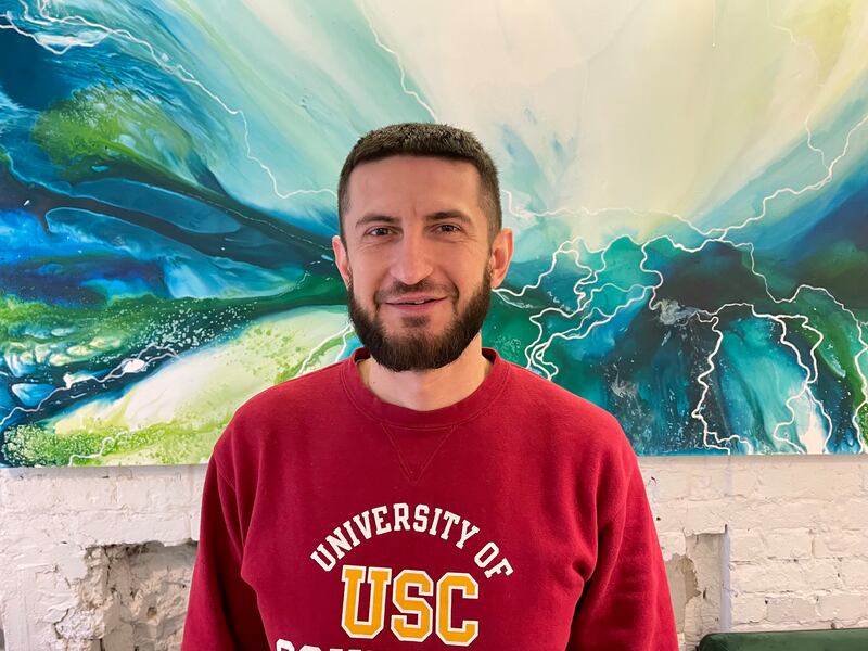 Alim Aliyev, deputy director of the Ukrainian Institute in Kyiv. He is a Crimean Tatar who has not been back to his homeland since Russia annexed it in March 2014. Photograph: Daniel McLaughlin