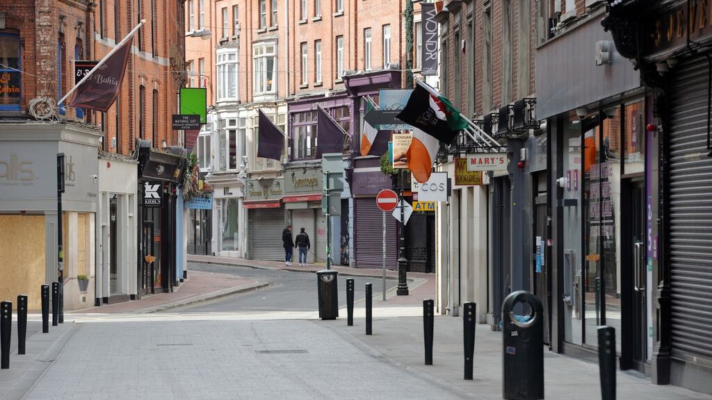 File photo. Dublin’s Wicklow Street in April 2020. Photograph: Alan Betson