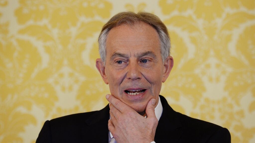 Former British prime minister Tony Blair: “The point I am really making is that the Northern Ireland problem is just a metaphor for the problem of the whole negotiation.” Photograph: Stefan Rousseau/PA Wire