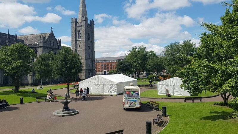 The public three day Ramadan event in St Patrick’s Park hopes to promote discussion and understanding around Islam. Photograph: Under One Tent