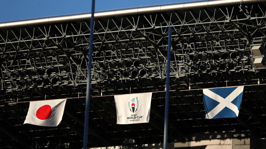 Scotland’s clash with tournament hosts Japan will go ahead on Sunday morning. Photograph: Dan Mullan/Getty