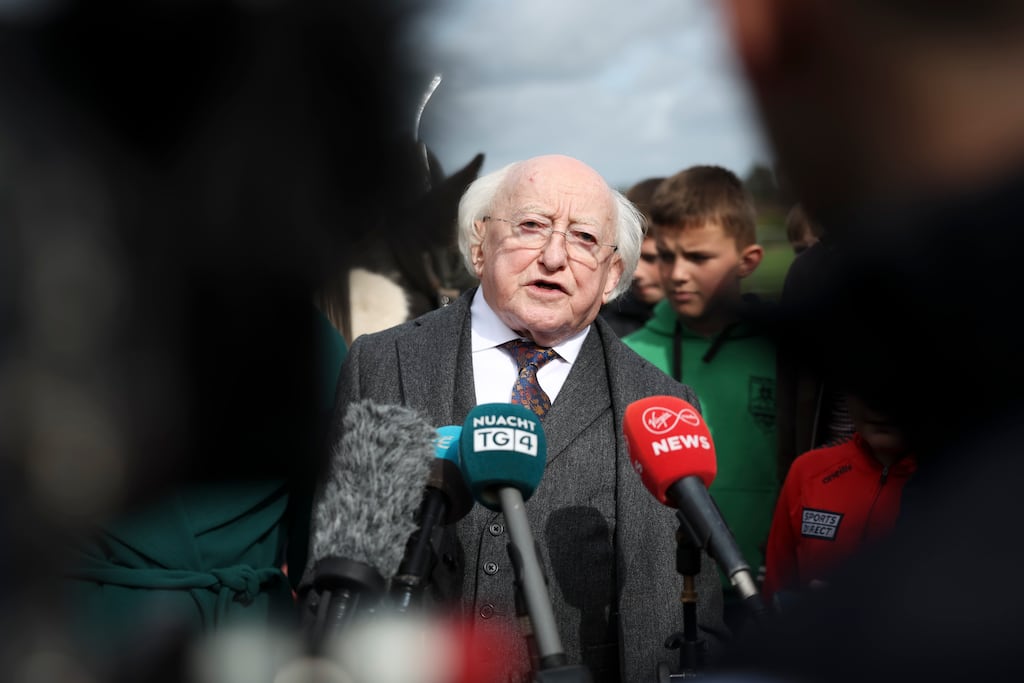 President of Ireland Michael D Higgins at the National Ploughing Championships in Tullamore, Co Offaly. Photograph: Dan Dennison