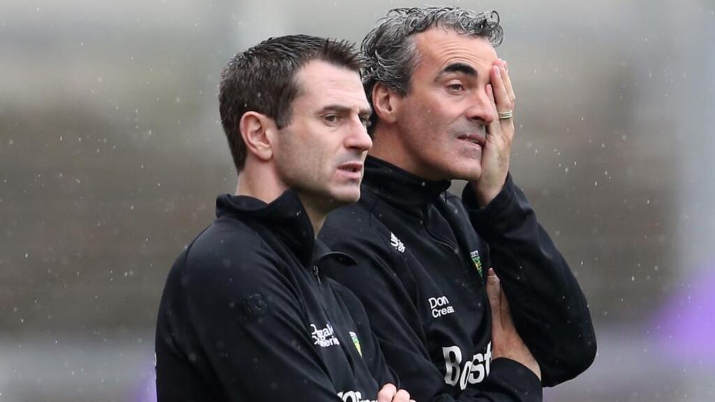 Rory Gallagher has taken over from Jim McGuinness as Donegal football manager. The Fermanagh native will take charge on a three-year term, with an option on a fourth year. Photograph: Cathal Noonan/Inpho